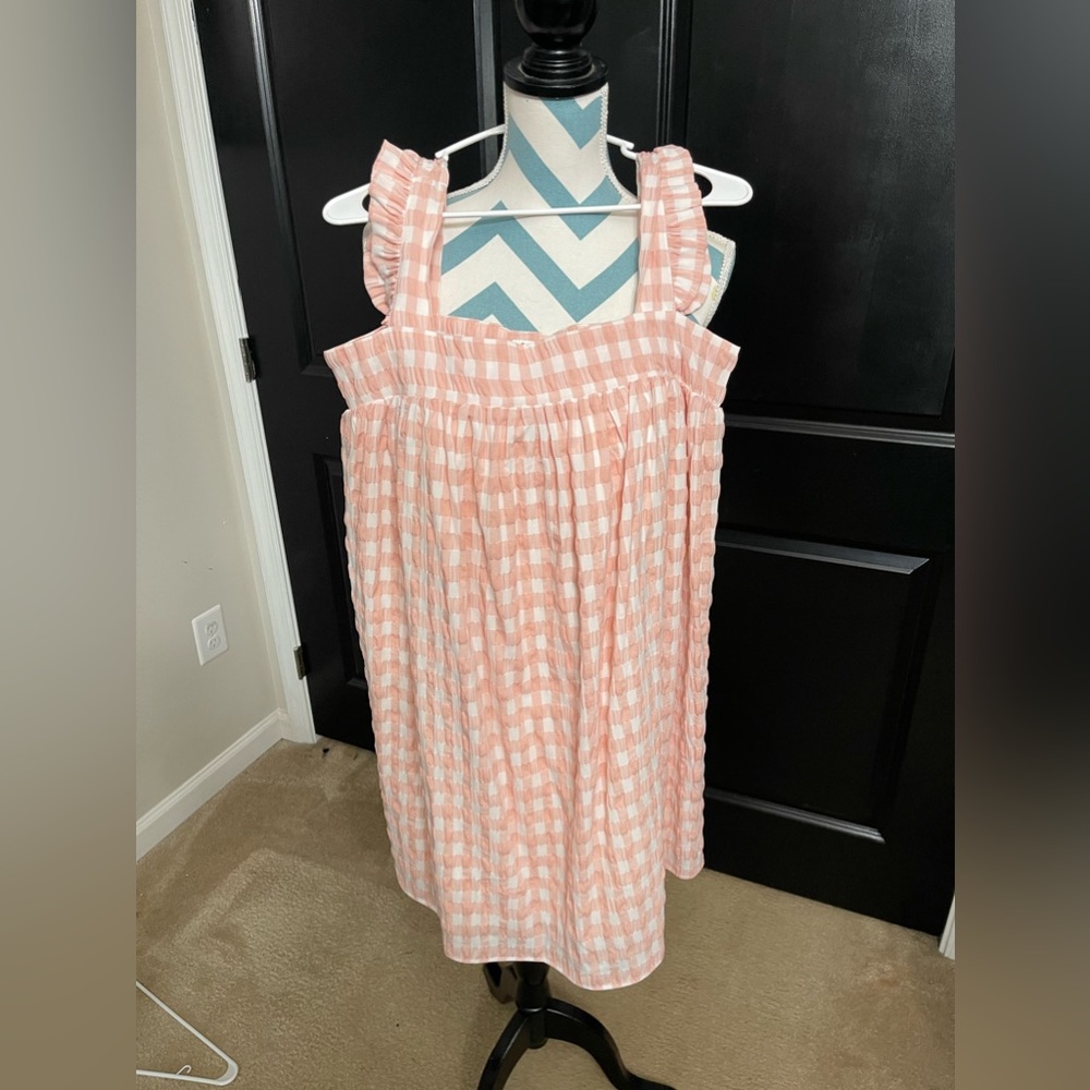 Gingham baby doll dress